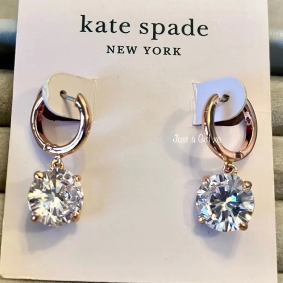 $58 Kate Spade in a flash Huggie hoop rose - Picture 4 of 6